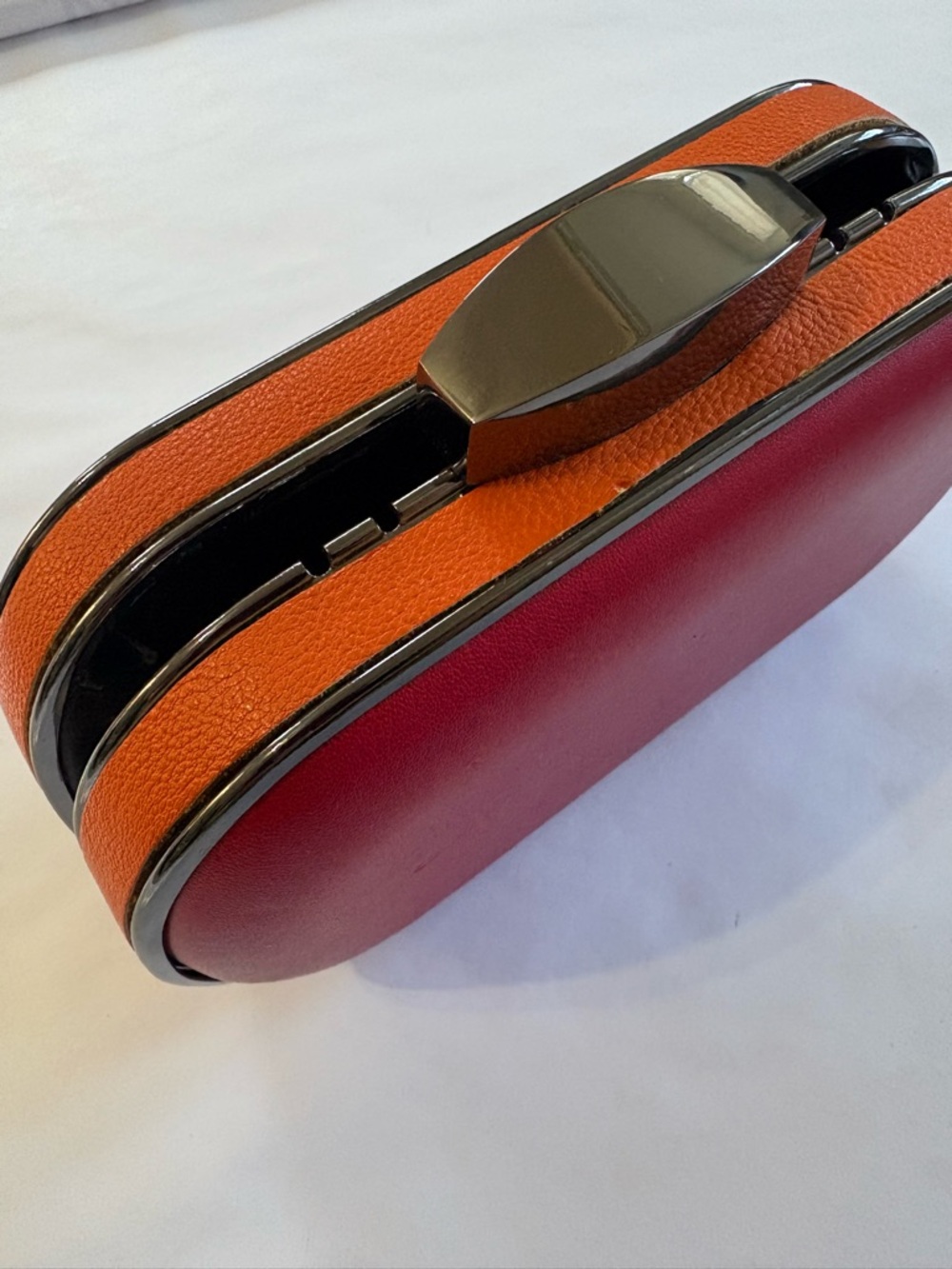 Stylish Two-Tone Orange and Red Women's Clutch